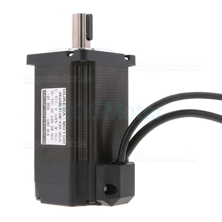 300W/400W 24V/48V Bürstenlose DC Motor OK60BLS108 95,55Ncm/127Ncm 3000U/min 3 Phasen